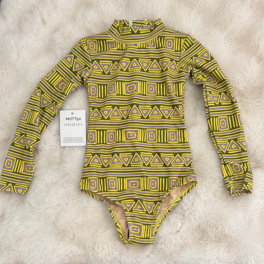 Mott50 Kids Rashguard in Yellow and Olive